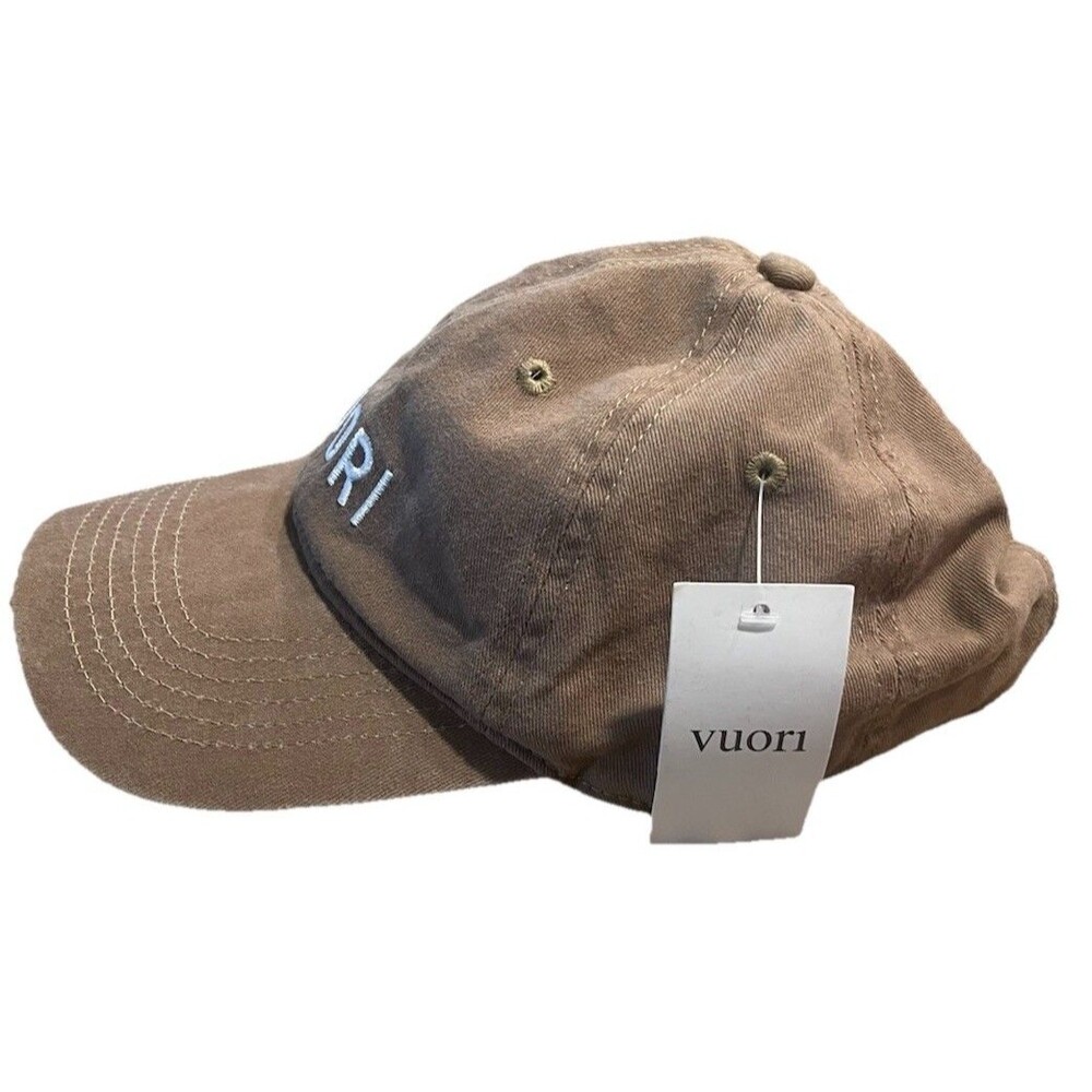 Vuori Unisex Spell out Logo Ball Cap Tan One Size Adjustable NWT Cotton NWT - Picture 3 of 4